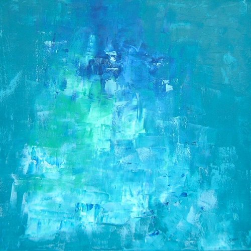 Turquoise Meditation III (ref#:542-50Q) by Saroja van der Stegen