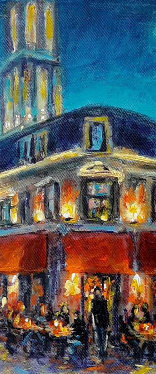 Utrecht bar in twilight by Dimitris Voyiazoglou