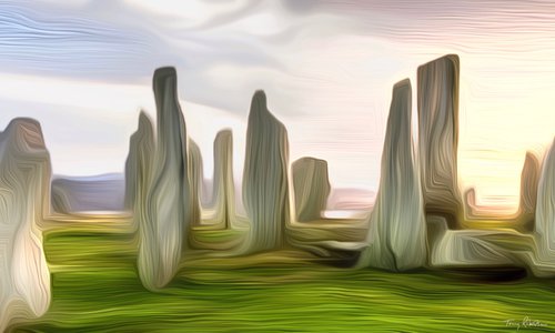 Calanais stones - an abstract photo-impressionistic artwork by Tony Roberts