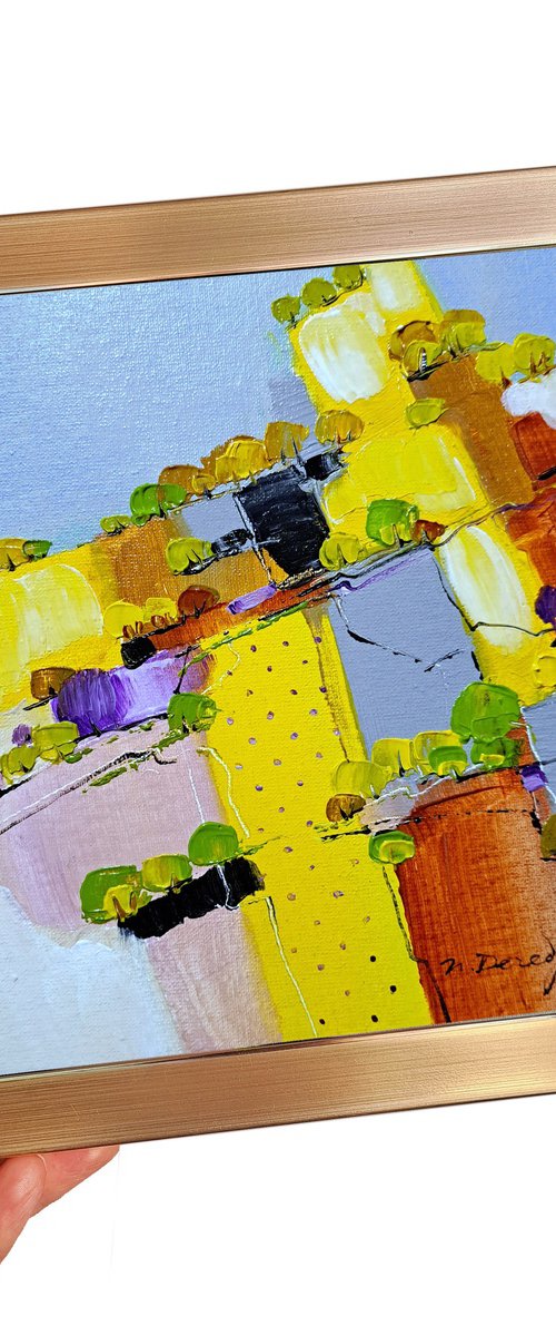 Abstract landscape painting by Nataly Derevyanko