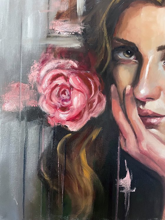 The girl with the Rose