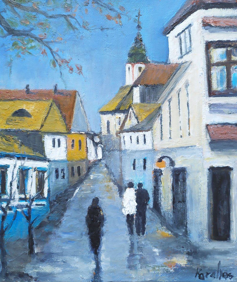 Maria Karalyos | Original Oil Painting | Autumn Evening | 24 X 30Cm | Artwork For Sale On Artfinder