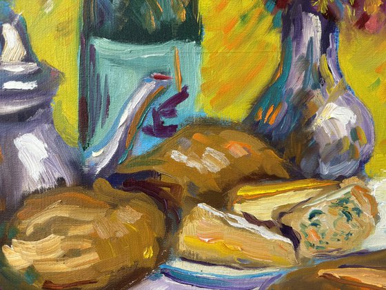 French Feast: Wine, Cheese, and Flowers