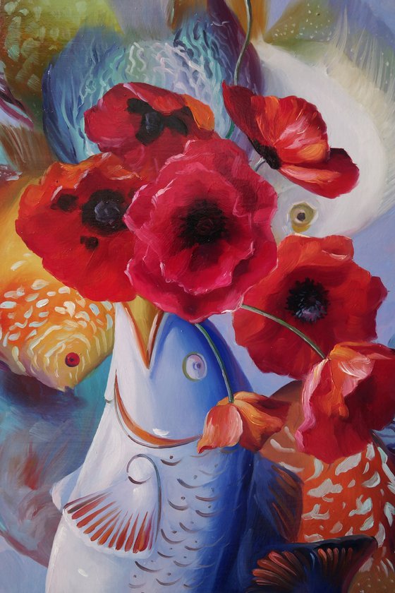 "Still life with poppies"