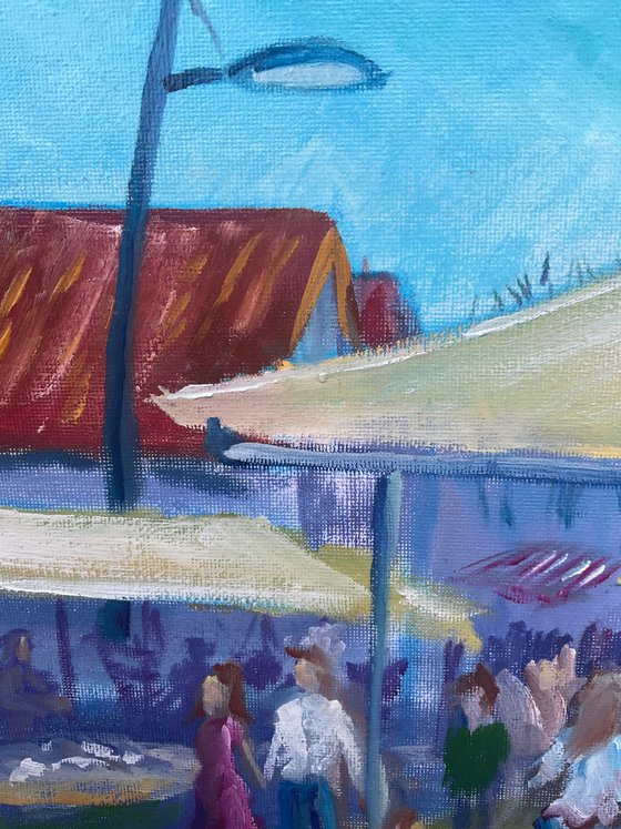 The street market. Pleinair