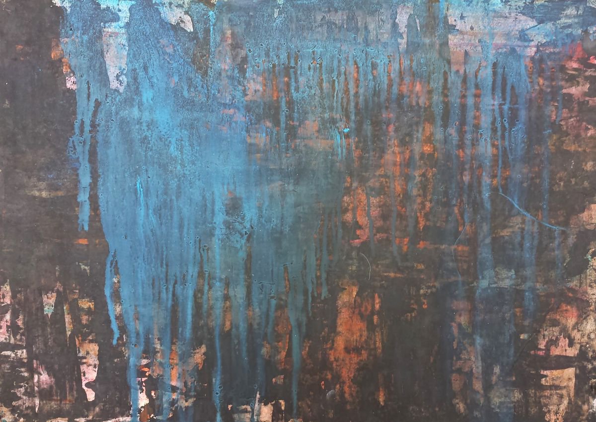 Expressive Abstract Painting By Florina Breazu, 16 X 12, Transparency I, Original Artwork