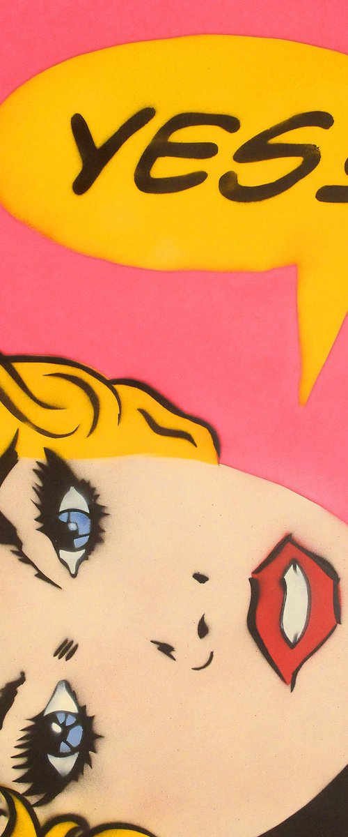 YES (PINK ON URBOX) by Juan Sly