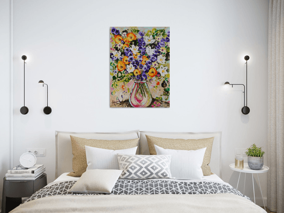 Lilies and Larkspur