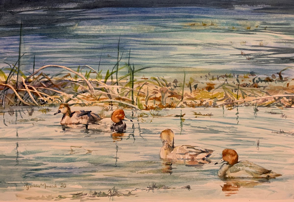 Impressionistic Watercolour , Home Of The Redheads By Yoshiko Murdick, 22 X 15, Artwork For Sale On Artfinder