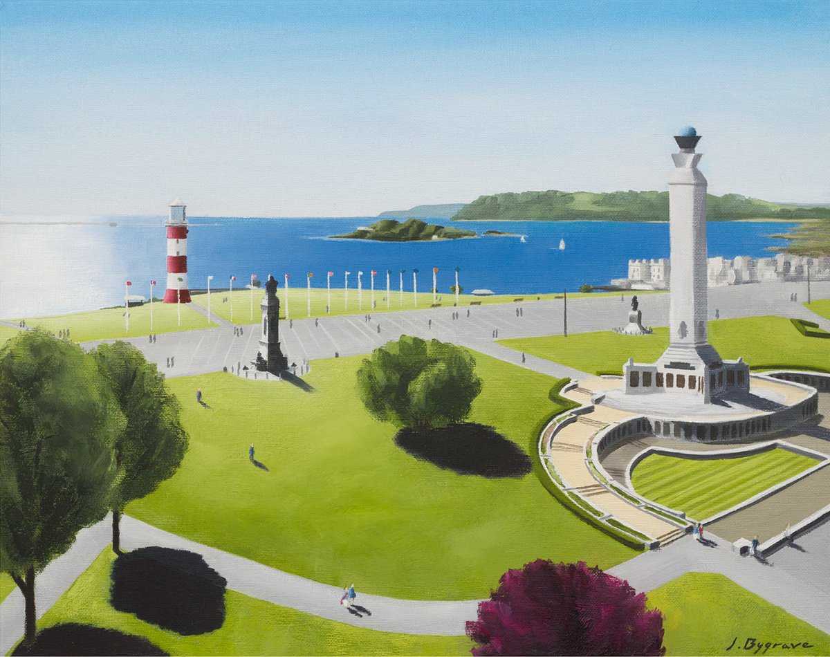 Plymouth Hoe Oil painting by Josh Bygrave Artfinder