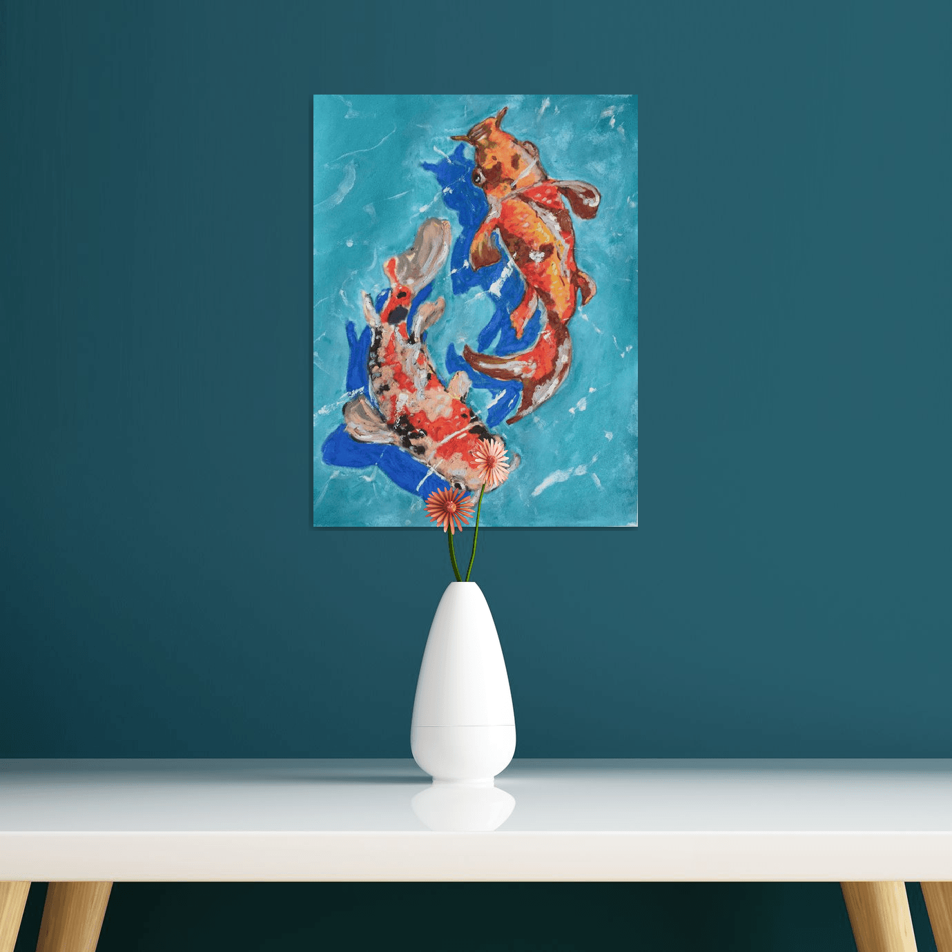 Watercolour Painting Mermaids Rainbow Fish Plants Fabric by Japanese Indie  - modeS4u