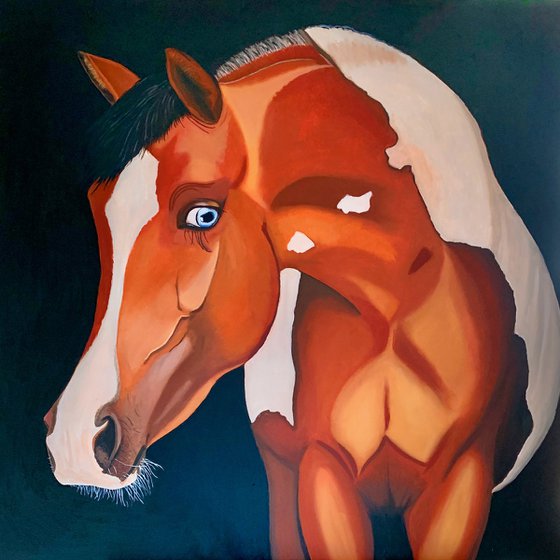 Horse with Blue Eyes - Giclee