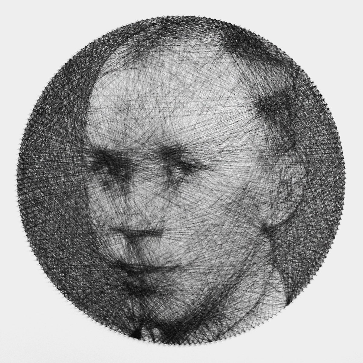 Sergei Prokofiev String Art Portrait by Andrey Saharov