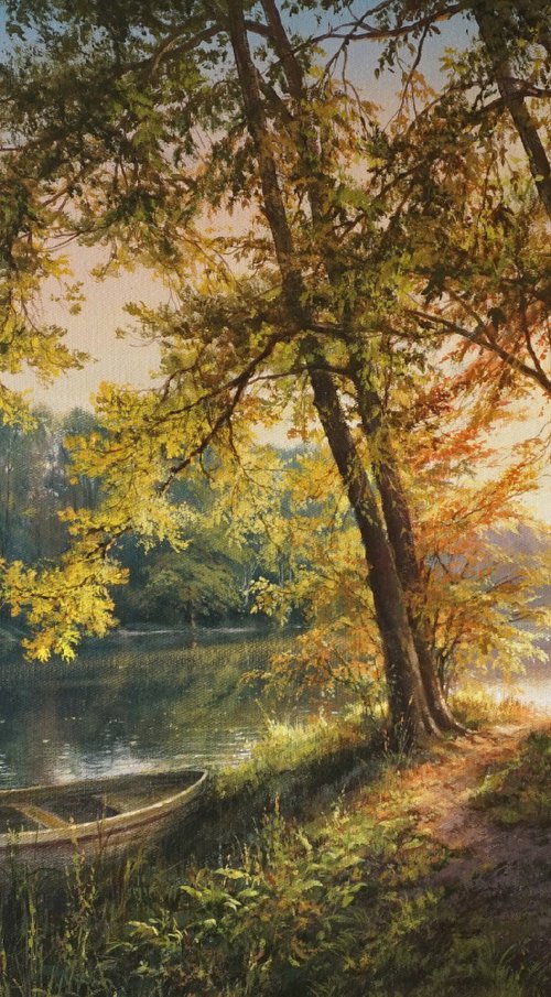 Walk to the river by Viktar Yushkevich YUVART