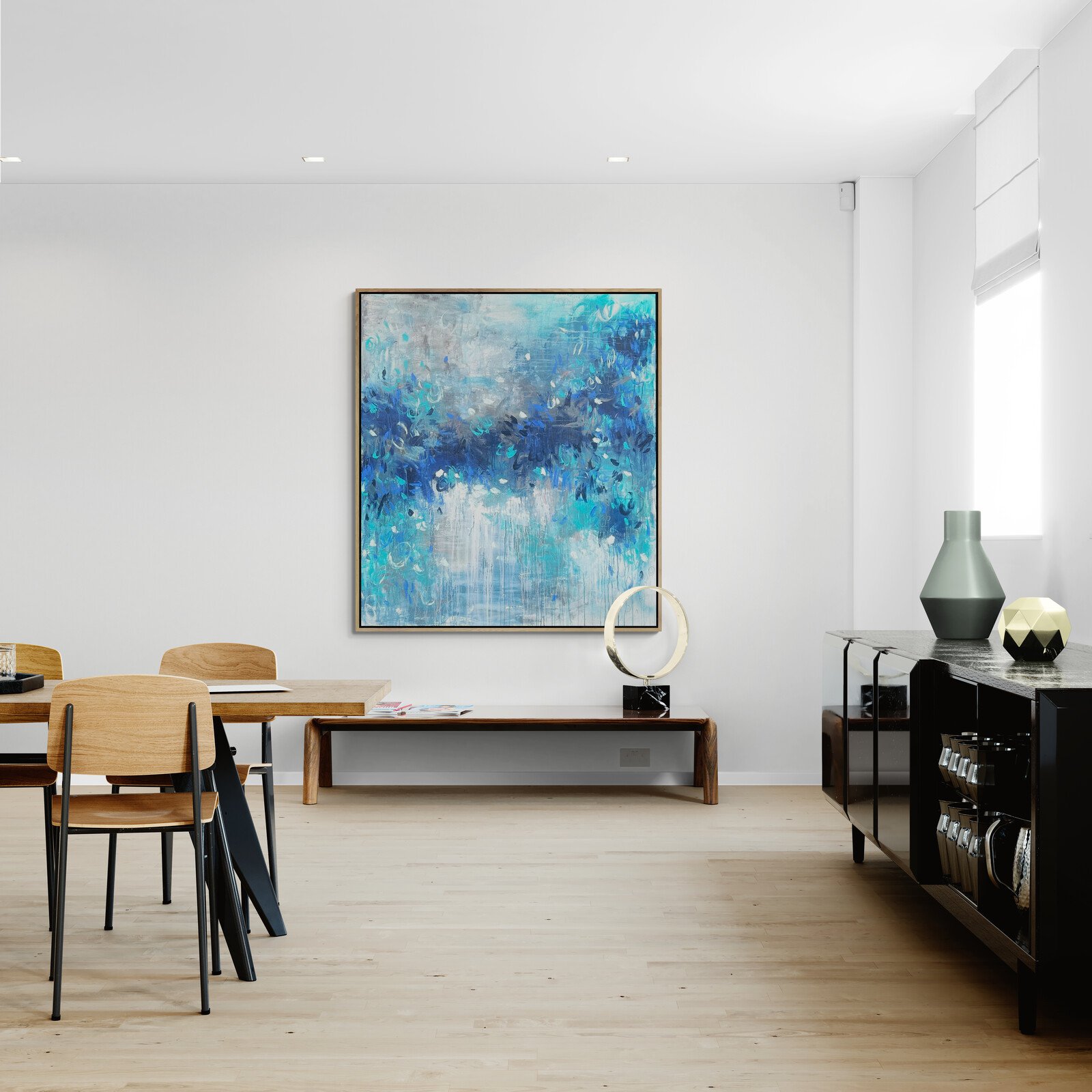 Abstract Acrylic Painting By Belinda Nadwie, 64 X 72, Crash Into Me, Original Artwork