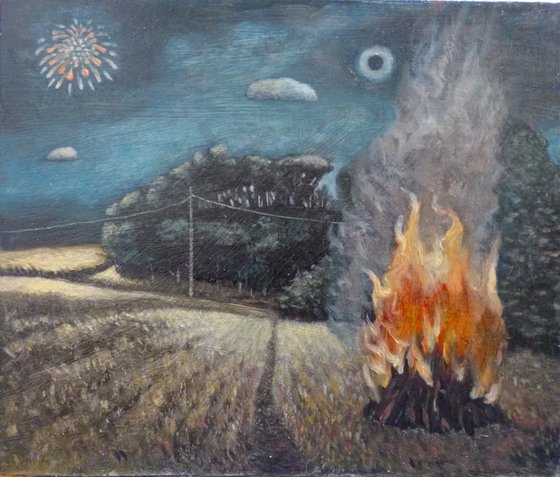 Bonfire in a Field