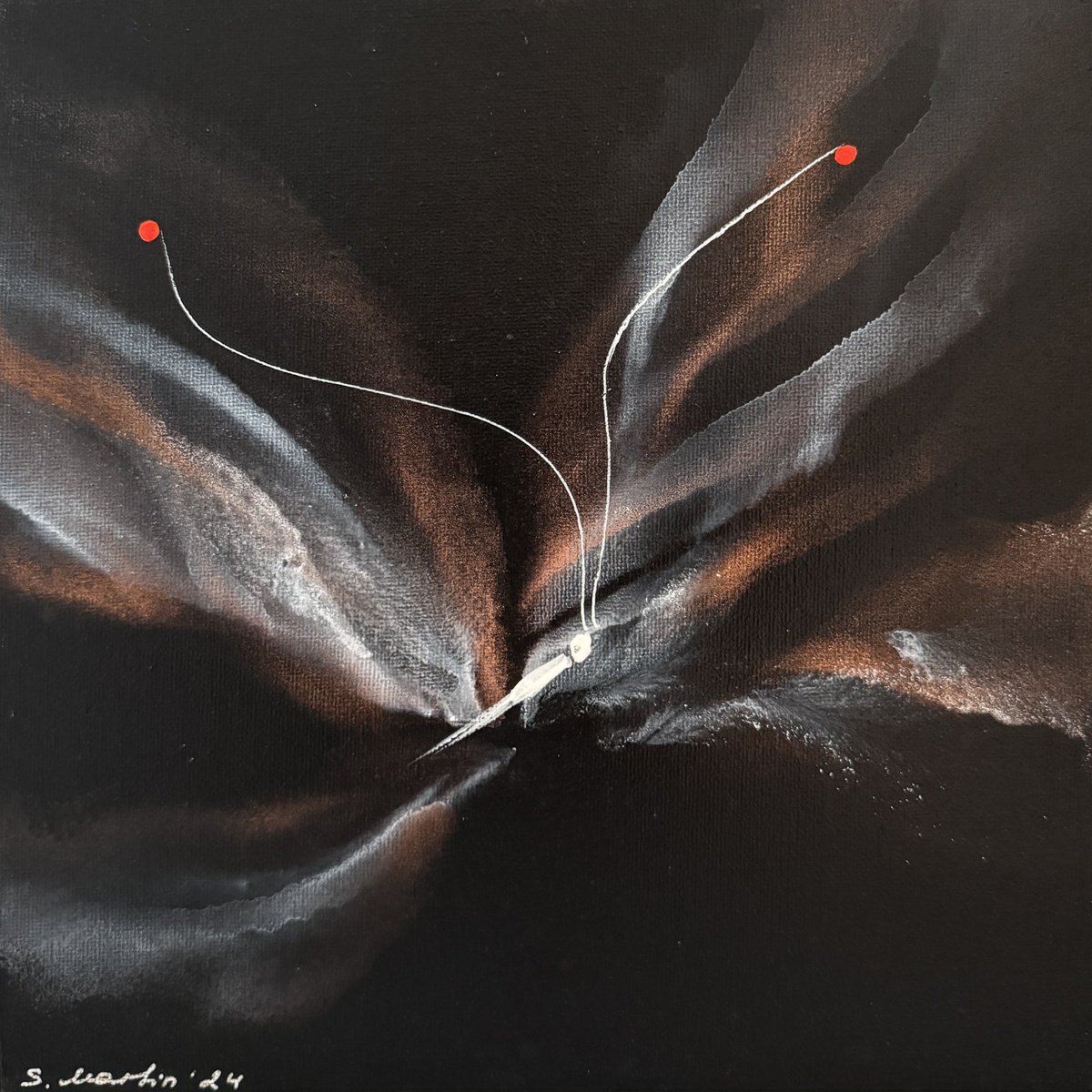 Abstract Animal Painting By Svetlana Martin, 10 X 10", Scattering Dreams-X, Original Artwork