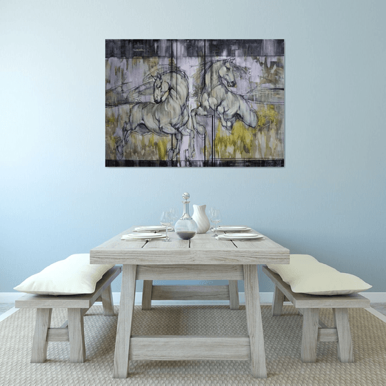 Carousel of Rain and Sun. Horses