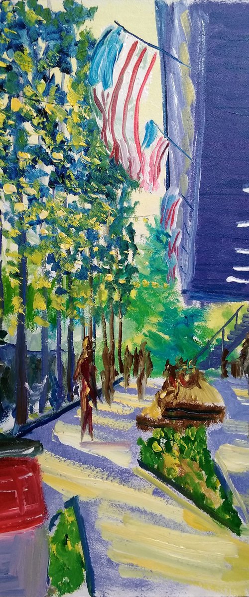 The american style festival. Pleinair painting by Dmitry Fedorov