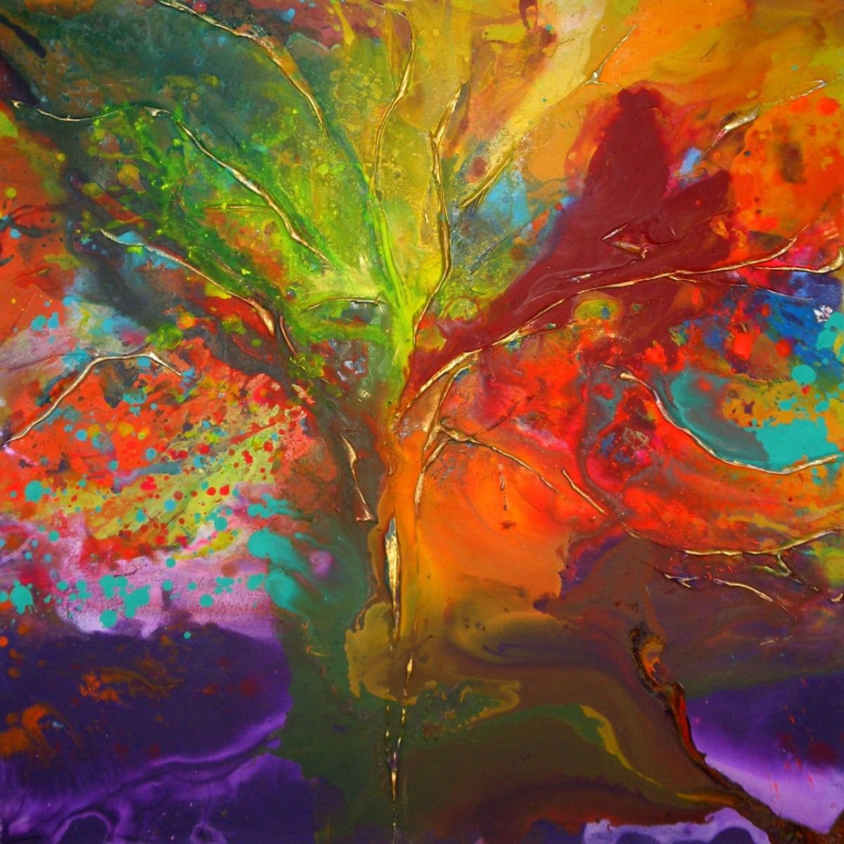 Spiritual Tree Painting by Caroline Ashwood | Artfinder