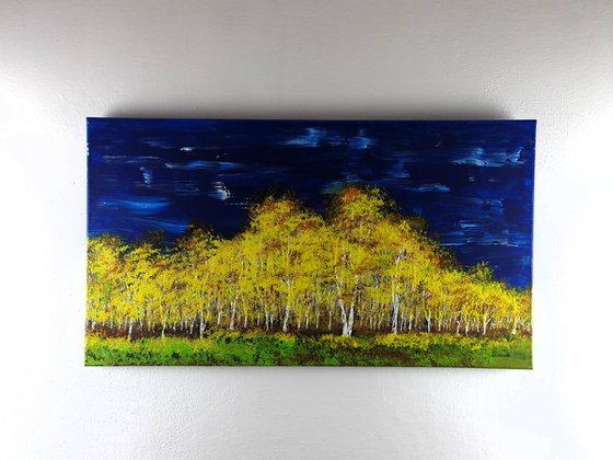 Autumn birch forest