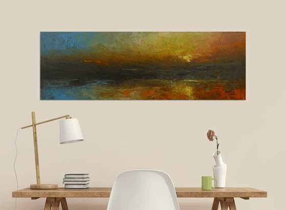 Forbidden Shore  (Panoramic Seascape, 120x40cm)