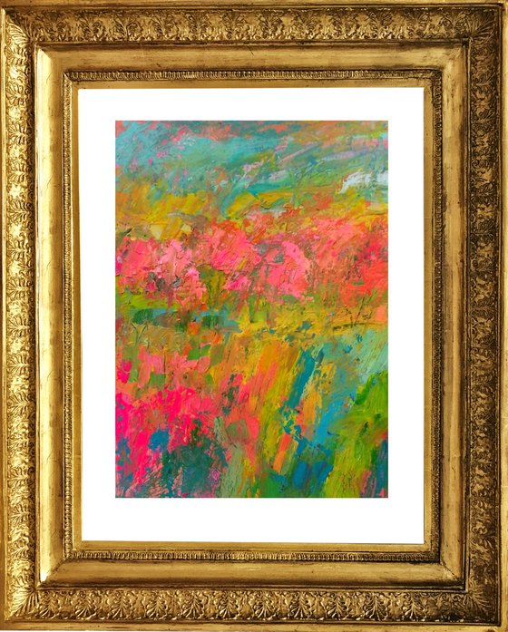 Abstract Landscape with Blossom Trees