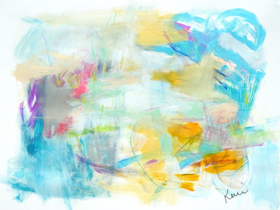 Keepin' It Light 24x18" Light, Free Abstract Expressionism on Paper