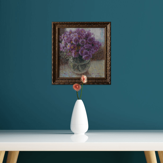 Purple Flowers painting