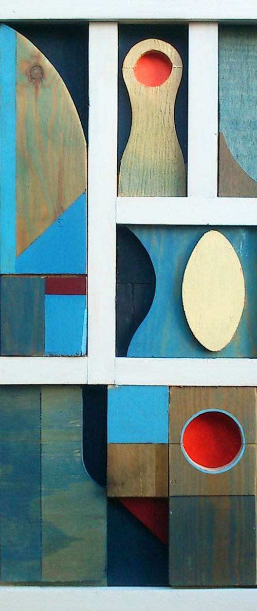 standing figures (relief construction) by Liam Hennessy