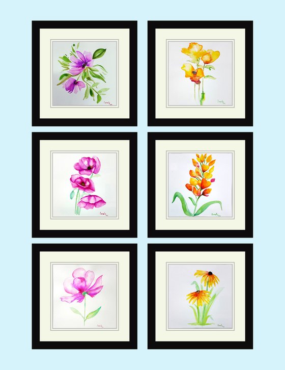 Set of 6 flowers 2