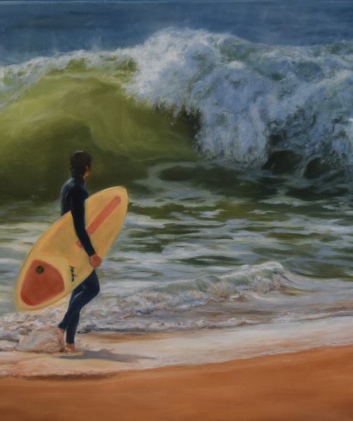 Freedom (Surfer on the beach) by Silvia Habán
