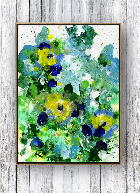 Blooms Of Fay 1 - Floral Painting by Kathy Morton Stanion