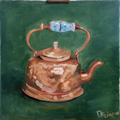 Still life with the old teapot by Dmitry Fedorov