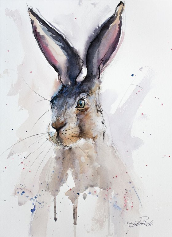 Watercolour Hare