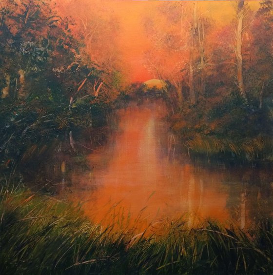 "SUNSET ON THE CANAL "