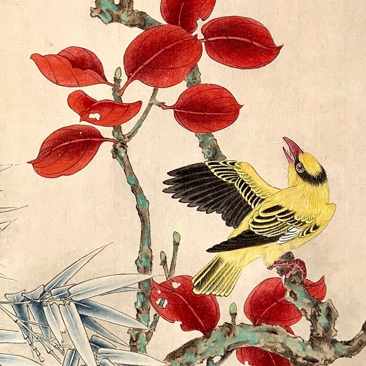 Illustrative Animal Watercolour By Fiona Sheng, 14 X 24, Autumn Melody, Original Art, Original Artwork