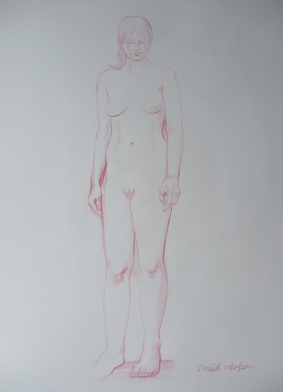 seated female nude