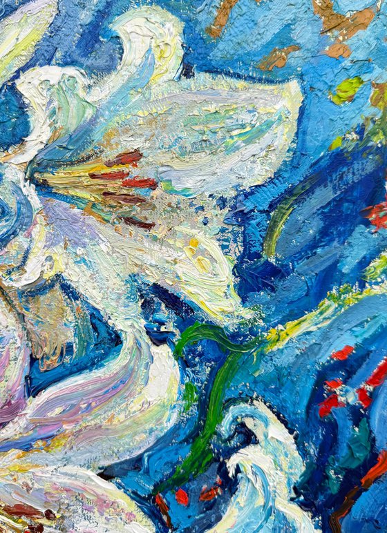 Lilies in the wind