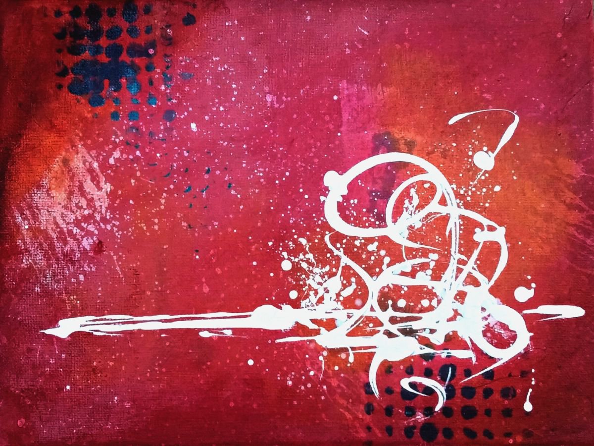 Pretty in Pink / Small Abstract / 8x10 Canvas by Jessica Sanders