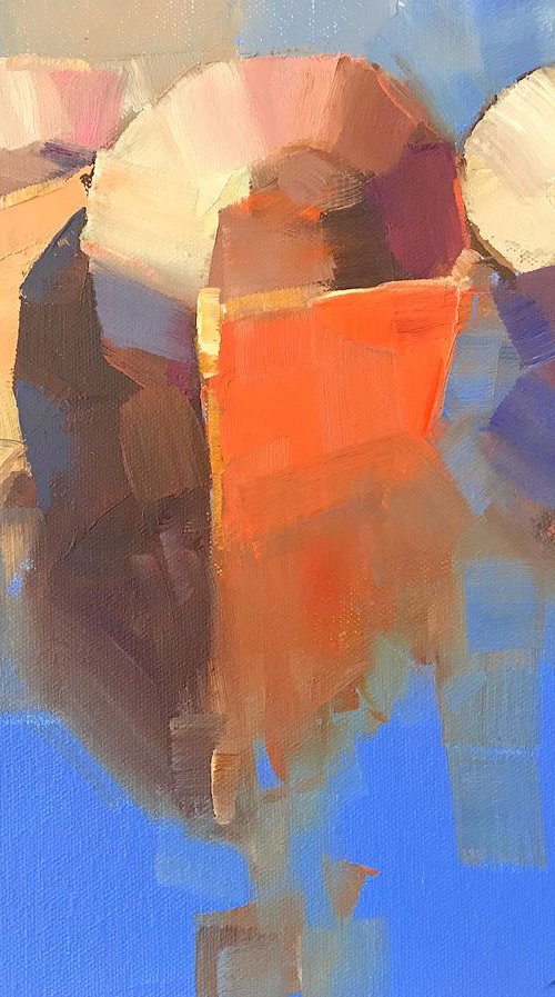 Boats, Original oil painting, Handmade artwork, One of a kind by Vahe Yeremyan