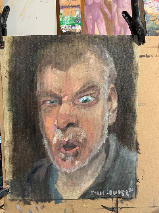 Self Portrait Study In Oil