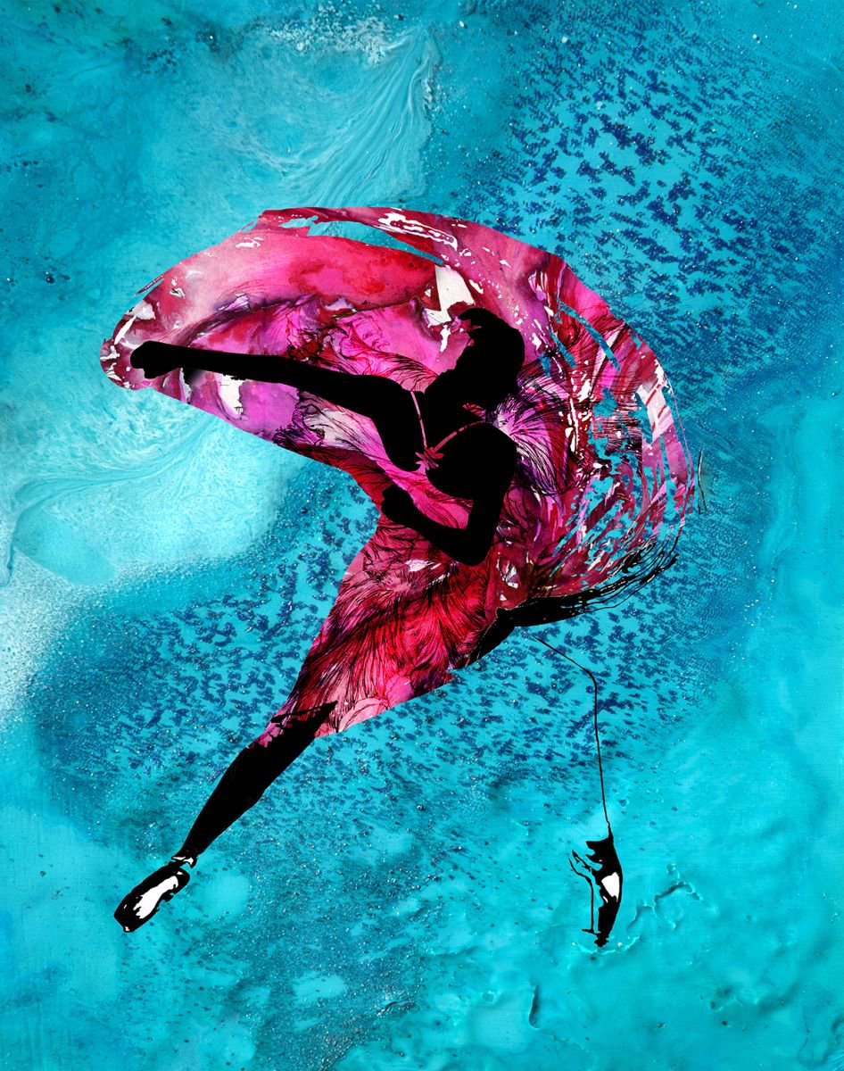 Dancer on Sea / 17.7 x 12.6. by Anna Sidi-Yacoub