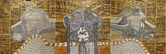 Trinity. Gold  (triptych)