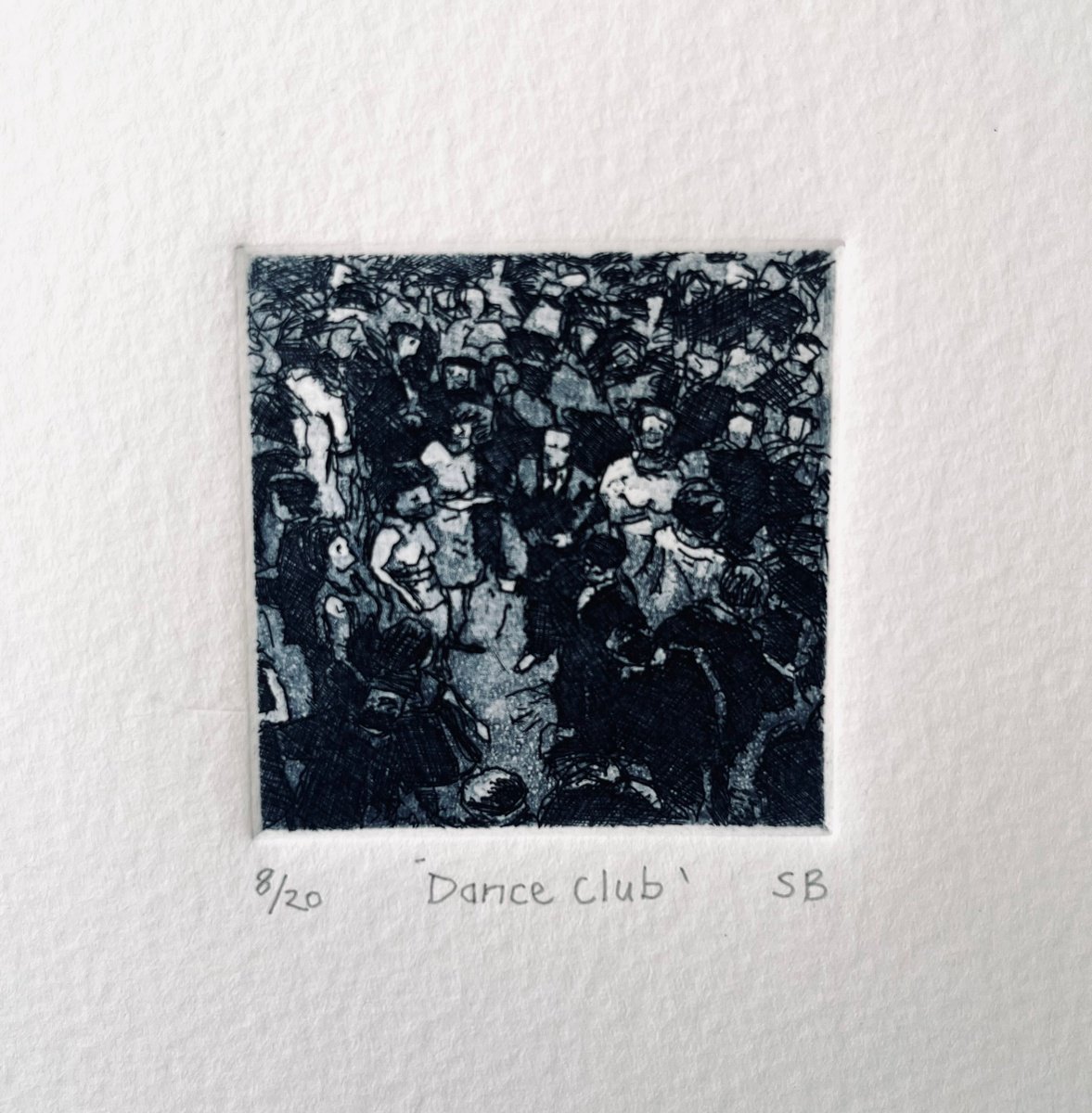 Etchings & Engravings , Dance Club. By Stephen Brook, 6 X 6, Artwork For Sale On Artfinder