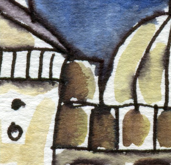 Basilica; Original Watercolour ACEO