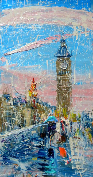 Big Ben Original Painting 30x60 Cm Artfinder