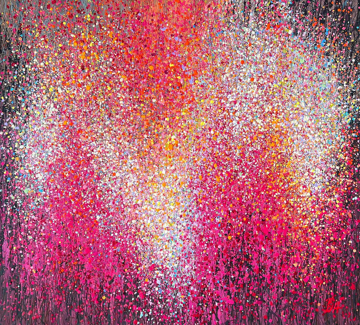 Abstract Acrylic Painting By Bogdana Antoniuk, 47 X 43, Love, Original Artwork