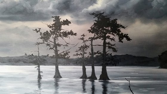 "Strength To Persevere" - Landscape - Lake - Trees