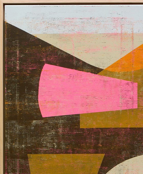 Fractured fallen pink orange brown